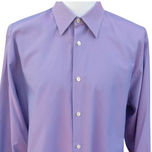 DOLCE & GABBANA SZ 16 French Cuff Men's Button Up Mauve Dress Shirt - Picture 5 of 16